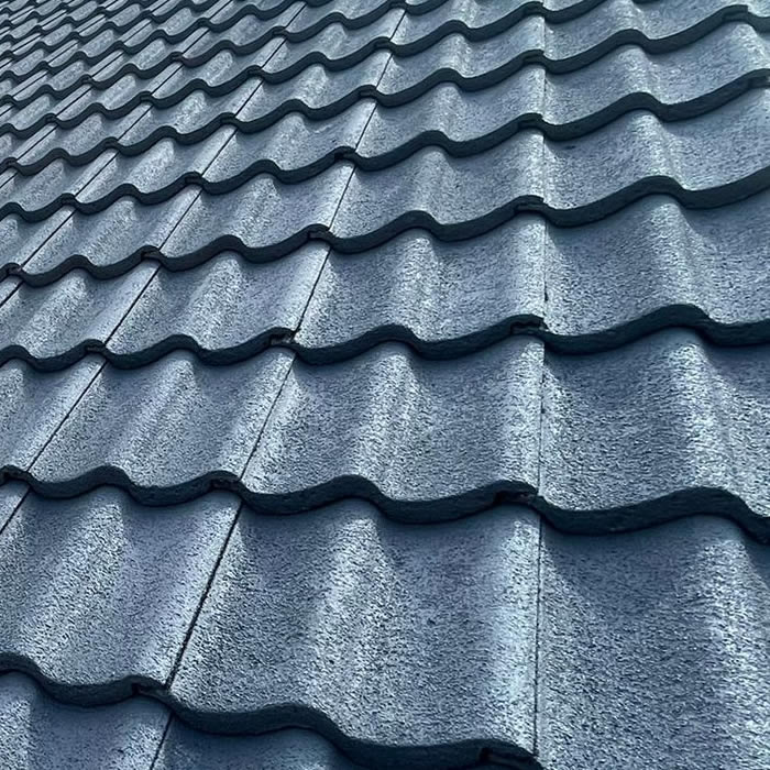 Roof coating applied to terrace property - slate grey