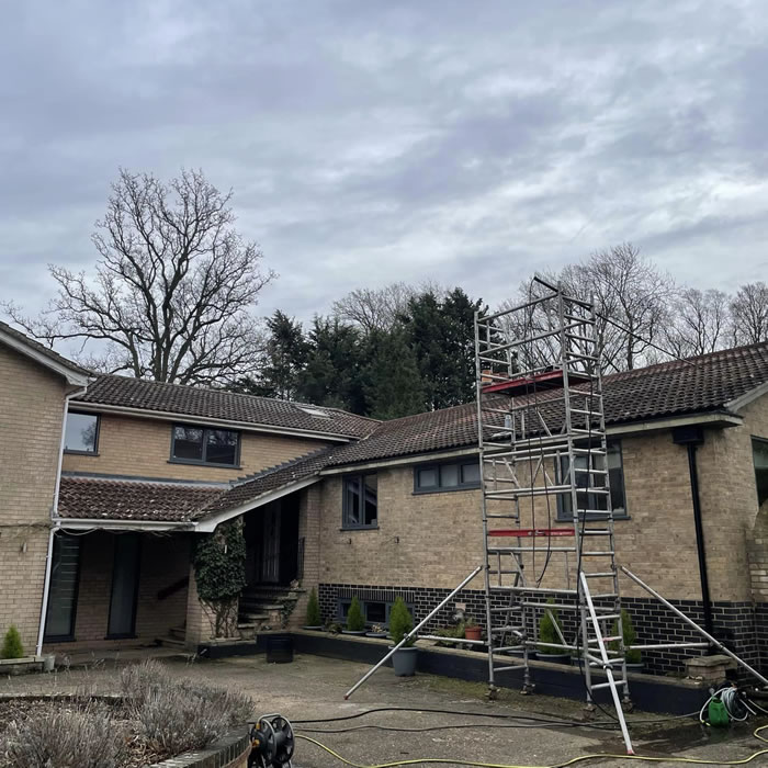 Great Barton, Suffolk. 5 roofs to be steam cleaned